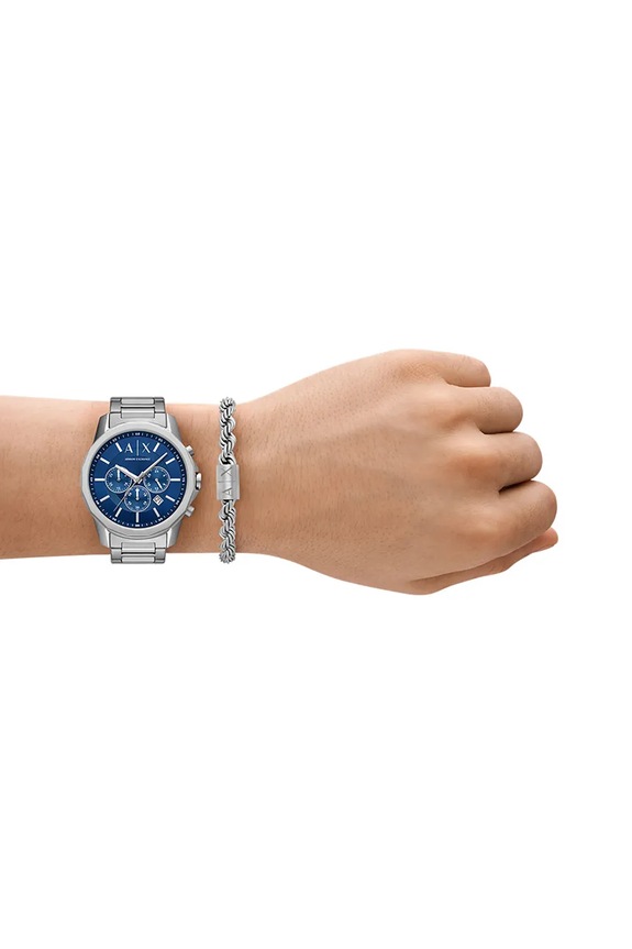 Armani Exchange zegarek i bransoletka AX7176SET