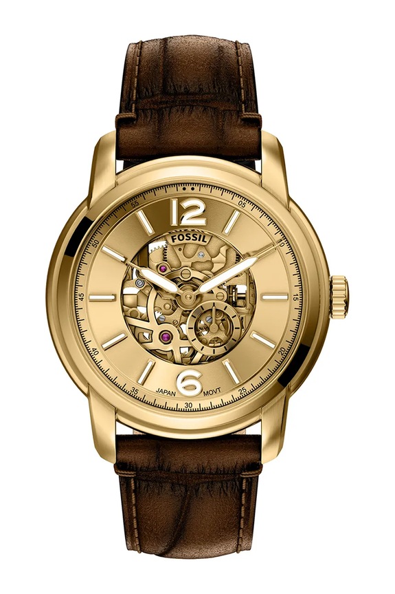 Fossil ceas pentru bărbați Fossil Heritage aur ME3279