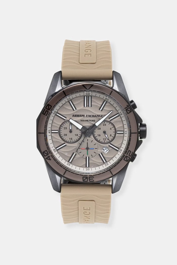 Armani Exchange zegarek sportowy męski Spencer beżowy AX1971
