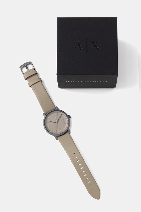 Akcesoria Armani Exchange zegarek męski Cayde AX2766 beżowy
