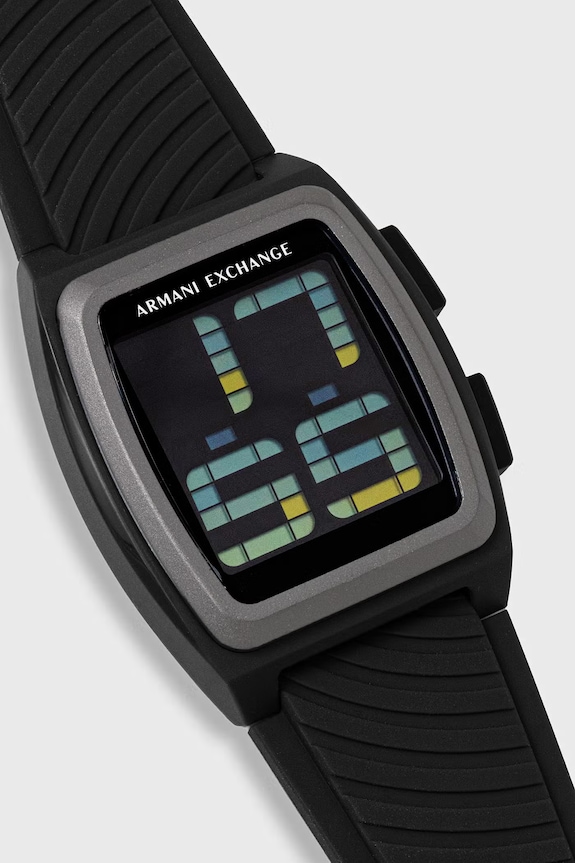Armani Exchange zegarek sportowy męski Kelvin AX2971 czarny AA00