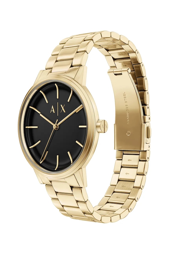 Doplnky Armani Exchange sada hodiniek a náramku pánska Cayde AX7178SET zlatá