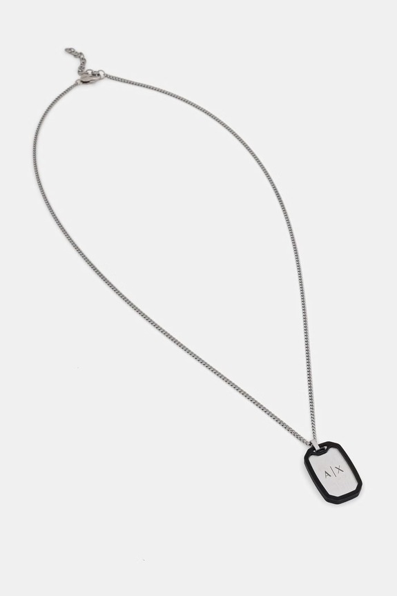 Armani Exchange naszyjnik męski Classic srebrny AXG0169040