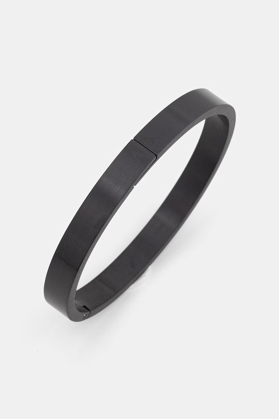 Armani Exchange náramok pánsky z nehrdzavejúcej ocele Classic čierna AXG0173001
