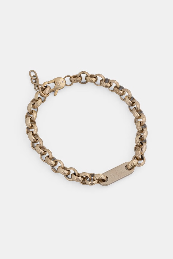 Armani Exchange náramok pánsky z nehrdzavejúcej ocele Classic zlatá AXG0175710
