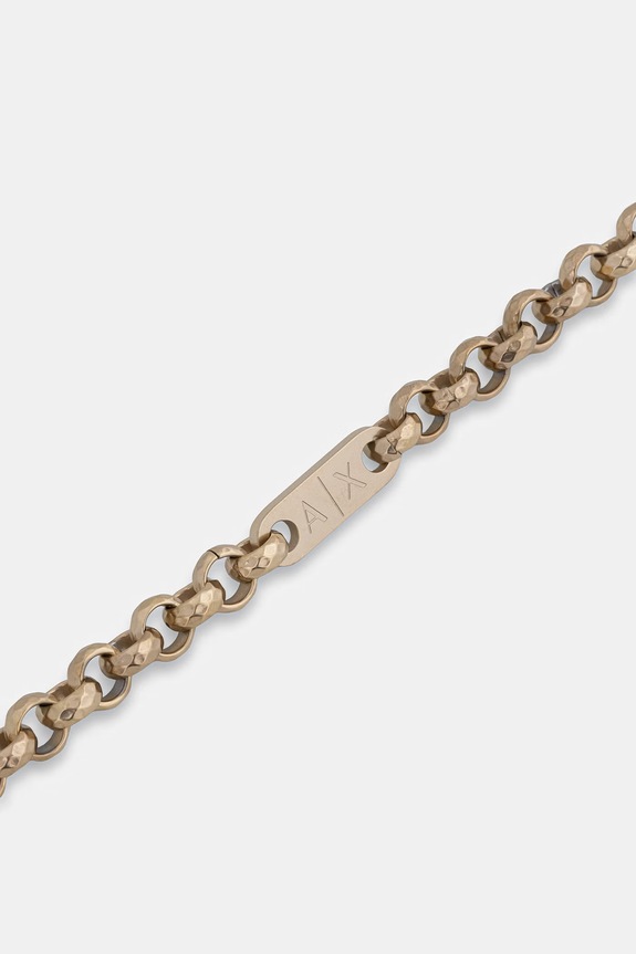 Armani Exchange náramok pánsky z nehrdzavejúcej ocele Classic AXG0175710 zlatá AA00