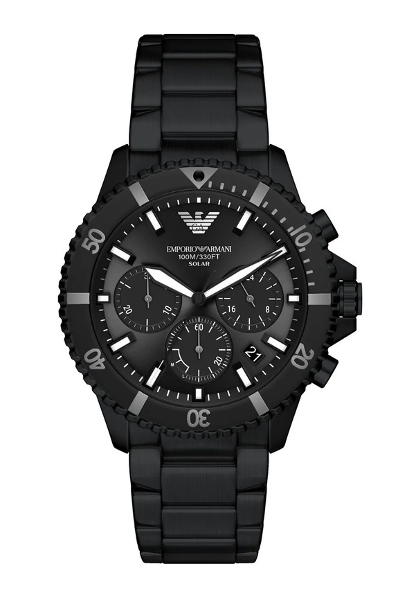 Emporio Armani športové hodinky pánske World Explorer čierna AR11784