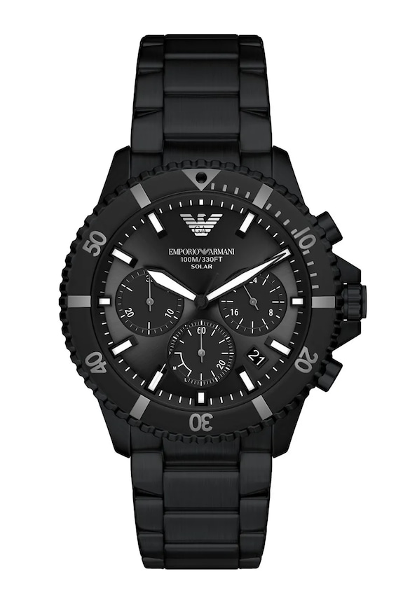 Emporio Armani športové hodinky pánske World Explorer čierna AR11784