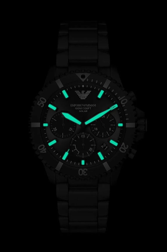 Emporio Armani športové hodinky pánske World Explorer čierna AR11784