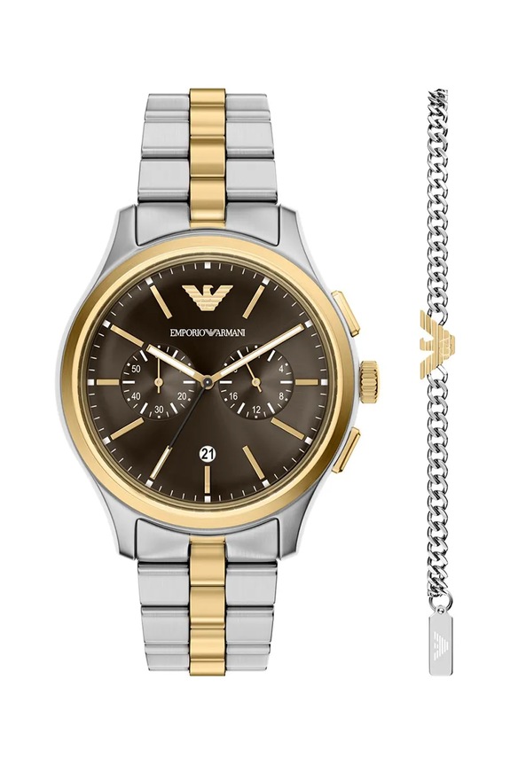 Emporio Armani sada hodiniek a náramku pánska Dario viacfarebná AR80084SET