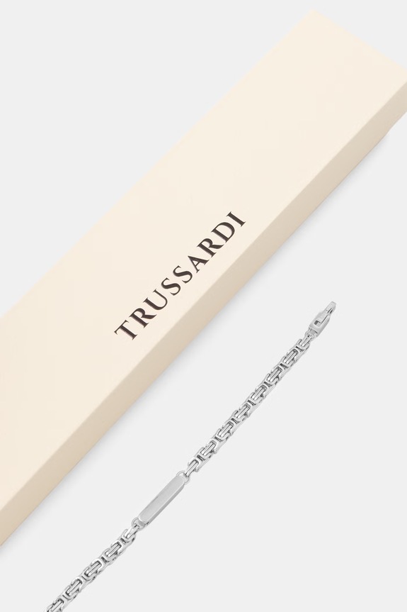 Doplnky Trussardi náramok pánsky z ušľachtilej ocele T-STEEL TJAXV56 strieborná