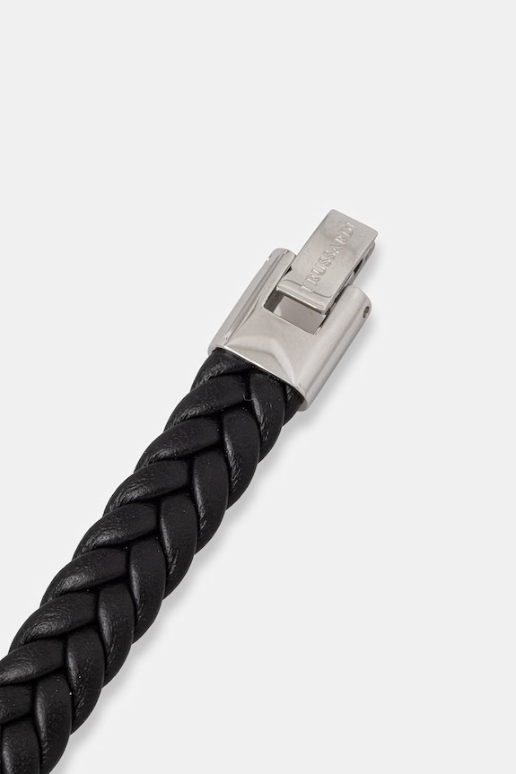 Trussardi brățară pentru bărbați, din piele T-LEATHER TJAXZ21 negru AA00