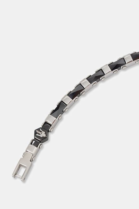 MASERATI náramok pánsky z nehrdzavejúcej ocele CERAMIC JM226ATZ83 strieborná AA00