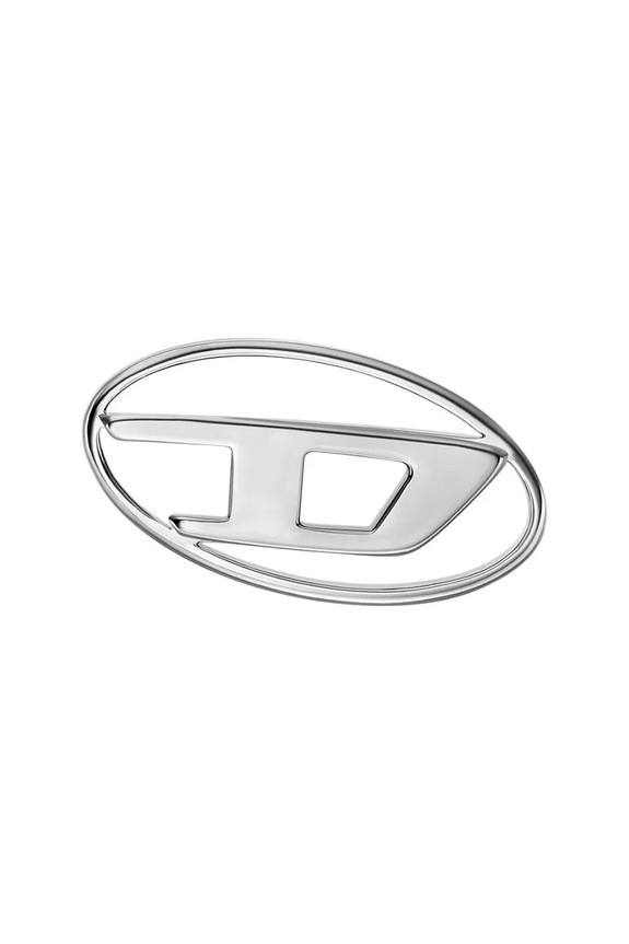 Diesel orecchino da uomo acciaio inox Oval D Logo argento DX1502040