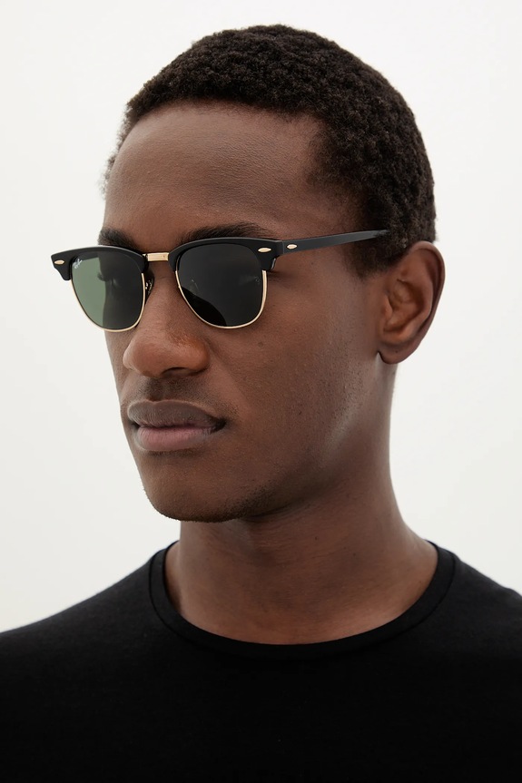 Ray-Ban napszemüveg CLUBMASTER fekete 0RB3016.W0365