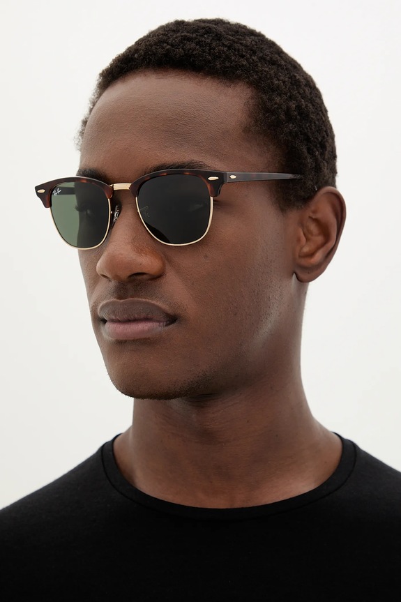 Ray-Ban okulary CLUBMASTER brązowy 0RB3016.W0366
