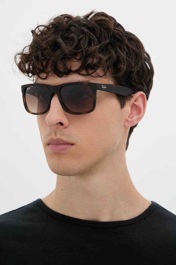 Ray-Ban okulary przeciwsłoneczne męskie JUSTIN 0RB4165.710.13 brązowy