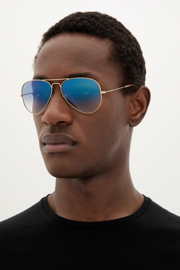 Ray-Ban – Okulary AVIATOR LARGE METAL złoty RB3025.001/3F