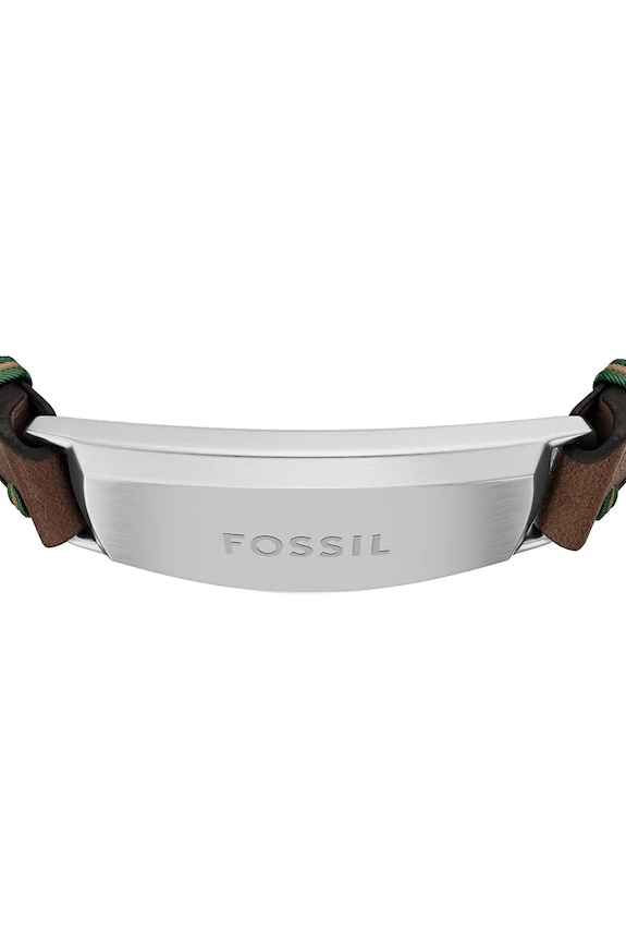 Fossil bransoletka męska skórzana bez kamienia Everett JF04988040 brązowy AA00