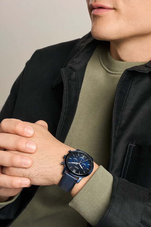 Fossil zegarek męski Neutra FS6168 granatowy
