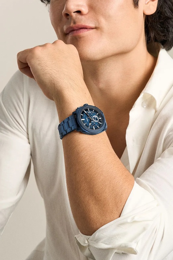 Fossil zegarek męski Machine Chrono FS6167 granatowy