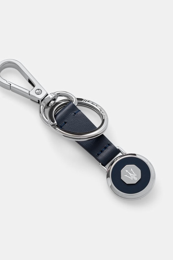 MASERATI obesek za ključe moški usnjen KMU5240102 mornarsko modra AA00