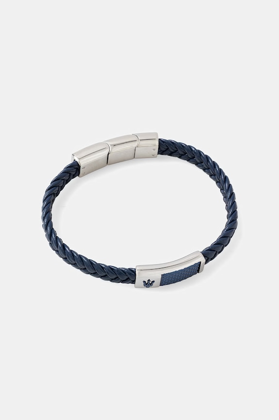 MASERATI bransoletka męska skórzana RECYCLED LEATHER granatowy JM4249IK01