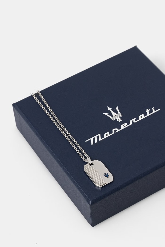 MASERATI nyaklánc medállal férfi rozsdamentes acél ICONIC ezüst JM222AVD02