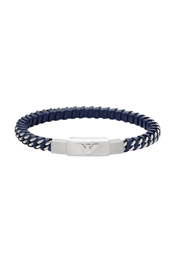 Emporio Armani náramok pánsky z nehrdzavejúcej ocele Eagle Logo strieborná EGS3319040
