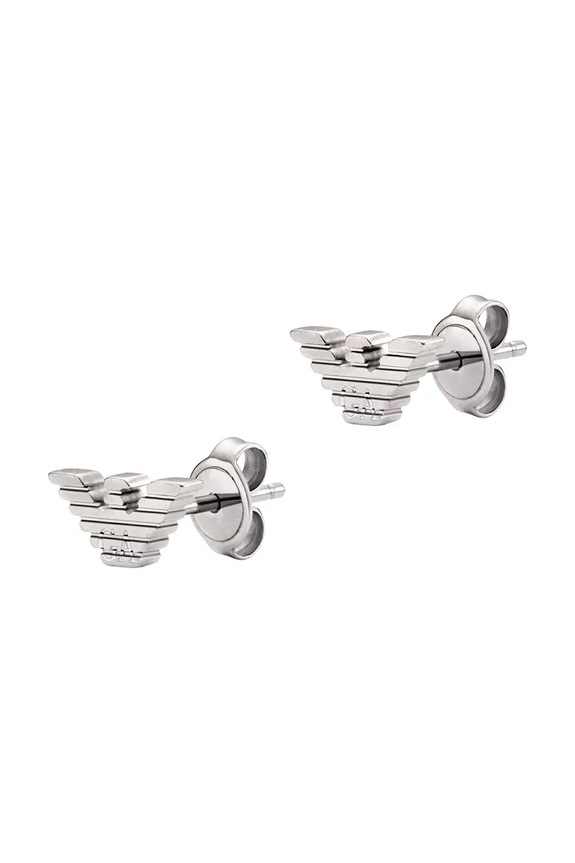 Emporio Armani cercei pentru bărbați, din oțel inoxidabil Eagle Logo EGS3318040 argintiu AA00