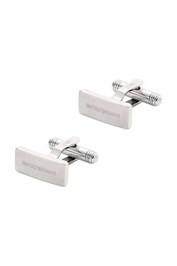 Emporio Armani butoni pentru bărbați, din oțel inoxidabil Eagle Logo argintiu EGS3308040