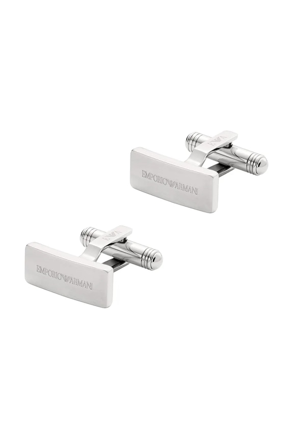Emporio Armani butoni pentru bărbați, din oțel inoxidabil Eagle Logo argintiu EGS3308040