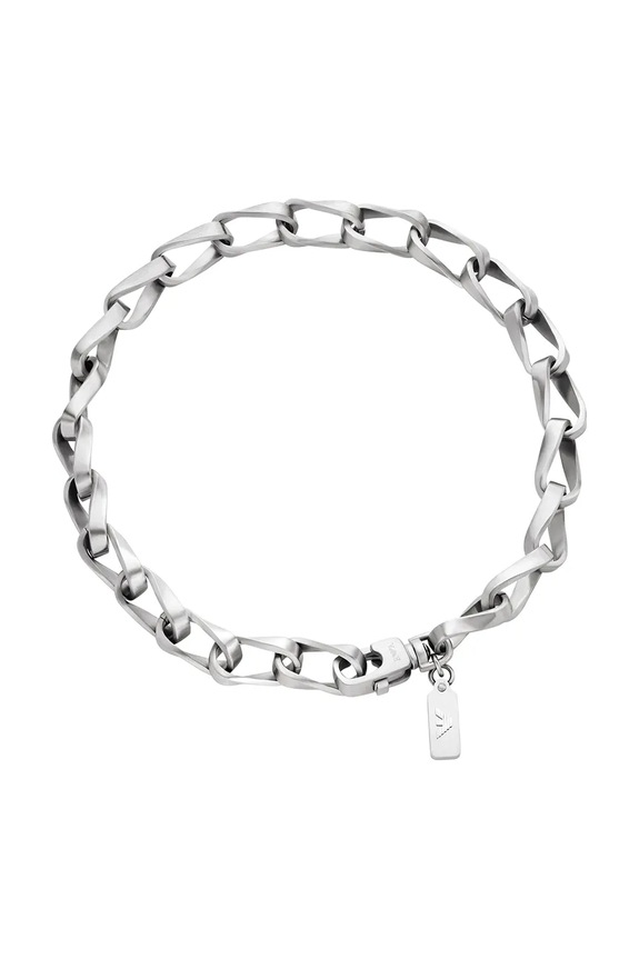 Emporio Armani naszyjnik męski ze stali szlachetnej bez kamienia Eagle Logo srebrny EGS3301040
