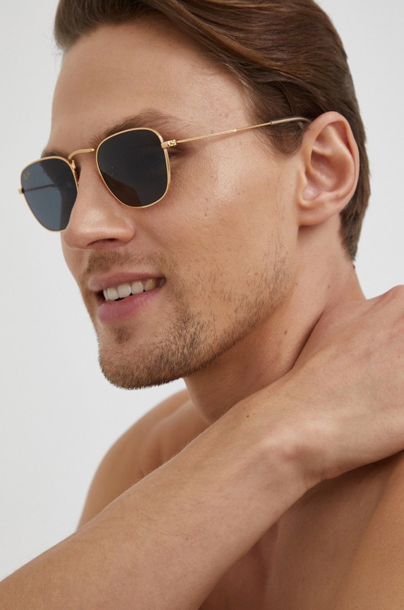 Ray-Ban - Okulary przeciwsłoneczne FRANK 0RB3857.9196R5 złoty AA00