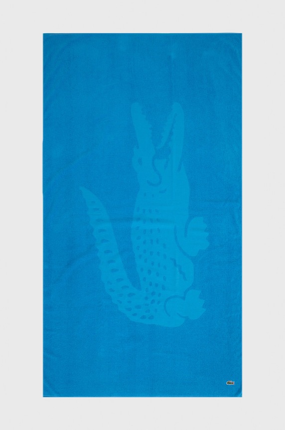 Lacoste ręcznik bawełniany niebieski LSPORT