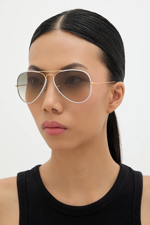 Ray-Ban okulary przeciwsłoneczne AVIATOR FULL COLOR złoty 0RB3025JM