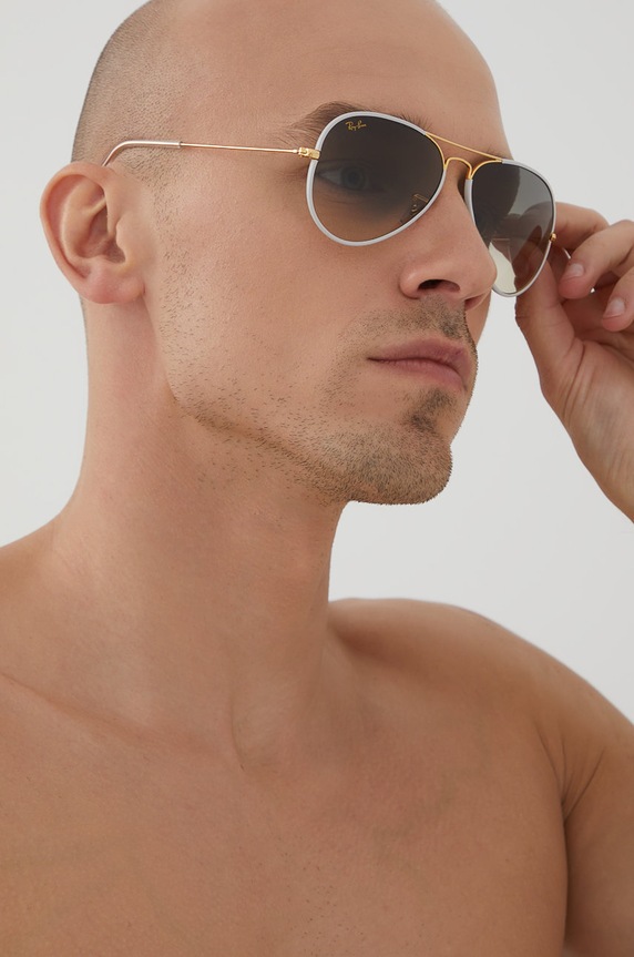 Ray-Ban okulary przeciwsłoneczne AVIATOR FULL COLOR złoty 0RB3025JM