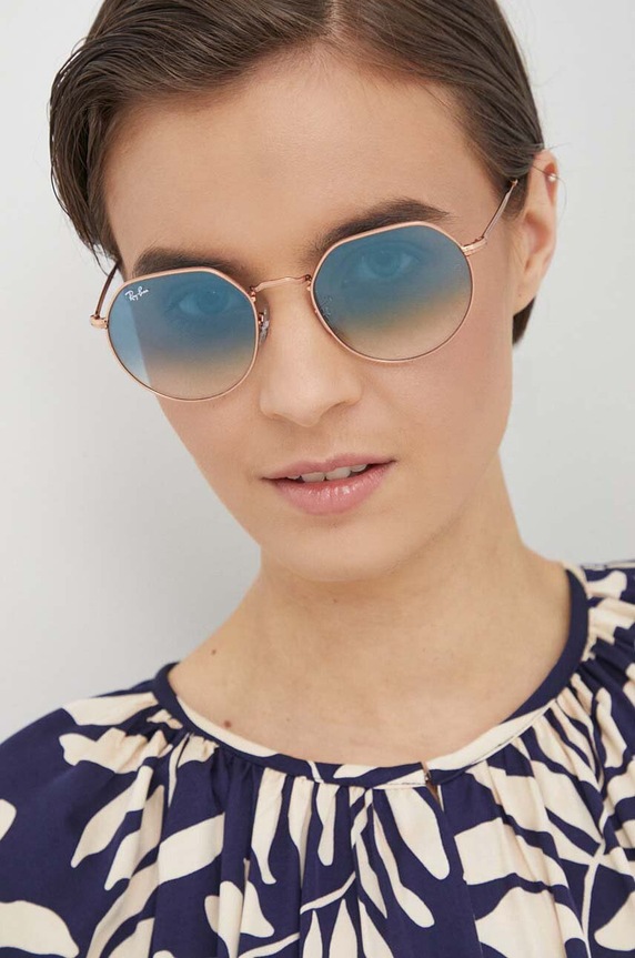 Akcesoria Ray-Ban okulary przeciwsłoneczne JACK 0RB3565 złoty