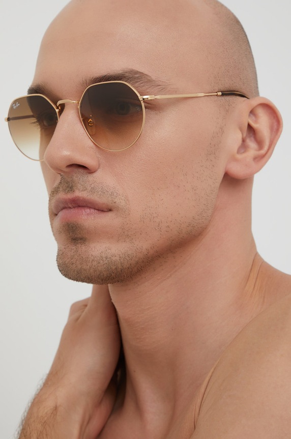 Ray-Ban okulary przeciwsłoneczne JACK 0RB3565 złoty AA00