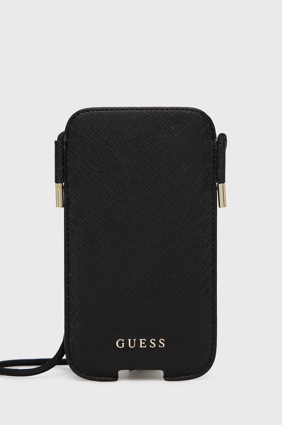 Guess Pokrowiec na telefon iPhone 12 Pro Max na telefon czarny GUHCP12LSAPSBK