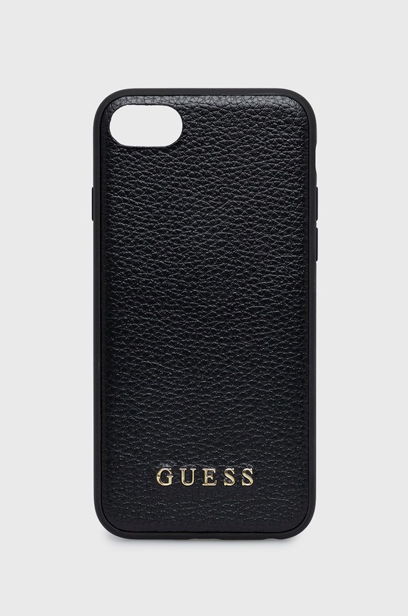 Guess - Etui na telefon iPhone SE/8/7 na telefon czarny GUHCI8IGLBK