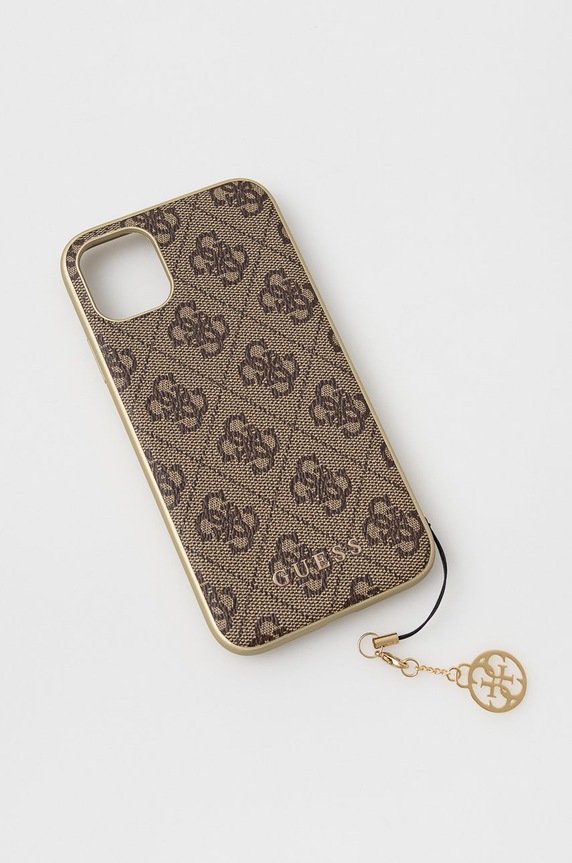 Guess Etui na telefon iPhone 11 na telefon brązowy GUHCN61GF4GBR