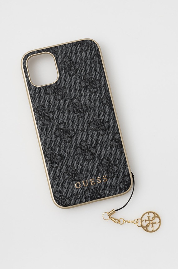 Guess Etui na telefon iPhone 11 na telefon szary GUHCN61GF4GGR