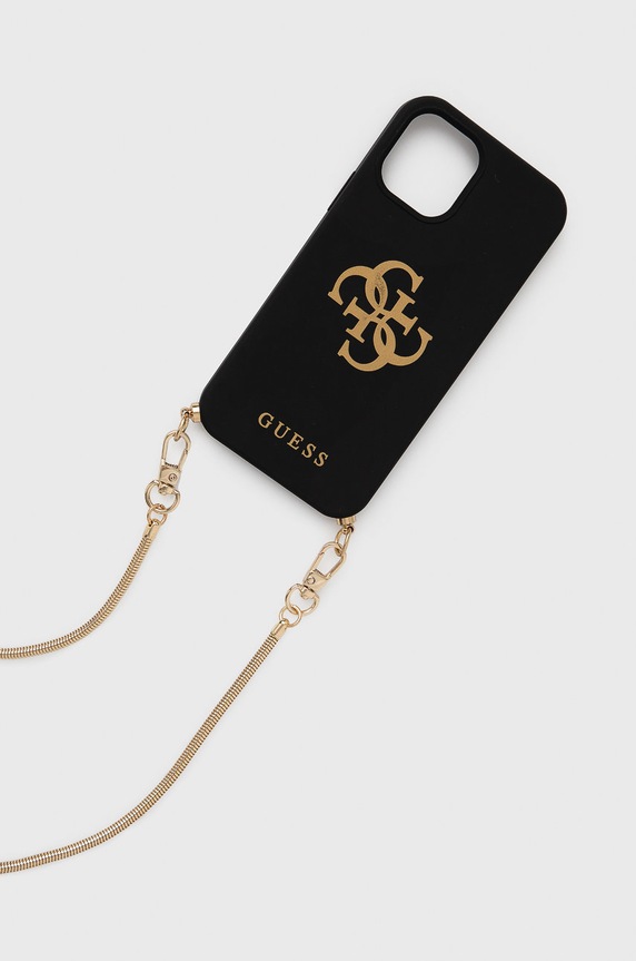 Guess Etui na telefon iPhone 12/12 Pro na tablet czarny GUHCP12MLSC4GBK