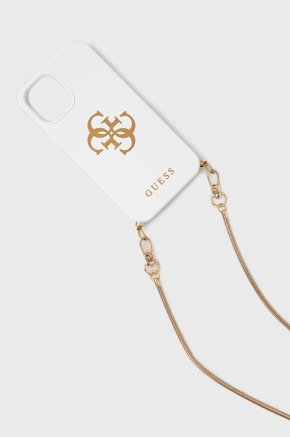 Guess Etui na telefon iPhone 12/12 Pro na telefon biały GUHCP12MLSC4GWH