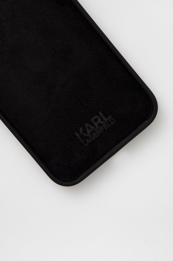 Karl Lagerfeld Etui na telefon iPhone 12/12 Pro KLHCP12MSLFKBK KLHCP12MSLFKBK czarny AA00