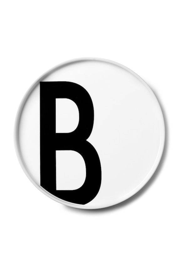 Design Letters talerz deserowy A-Z 20 cm biały 10201500B