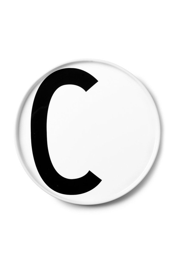 Design Letters talerz deserowy A-Z 20 cm biały 10201500C