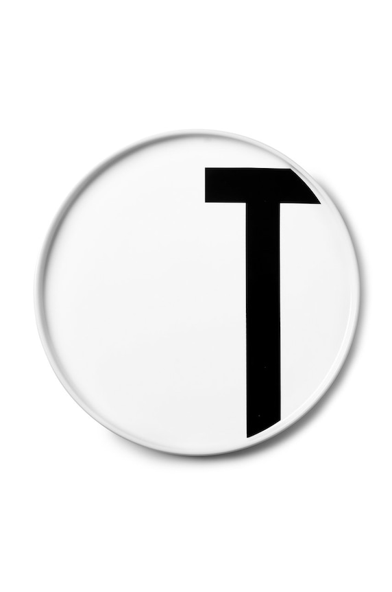 Design Letters talerz deserowy A-Z 20 cm biały 10201500T