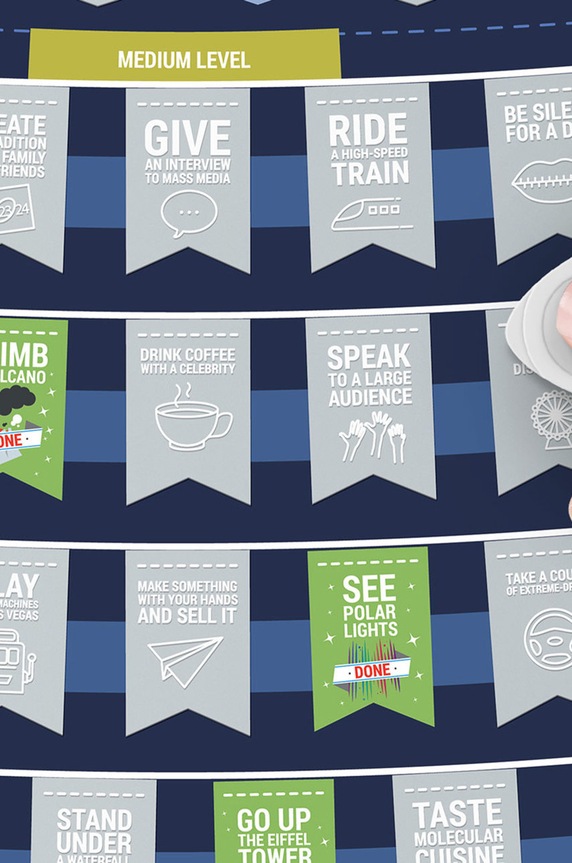 1DEA.me - Plakat strugalica #100 Bucketlist Life Edition 100Den